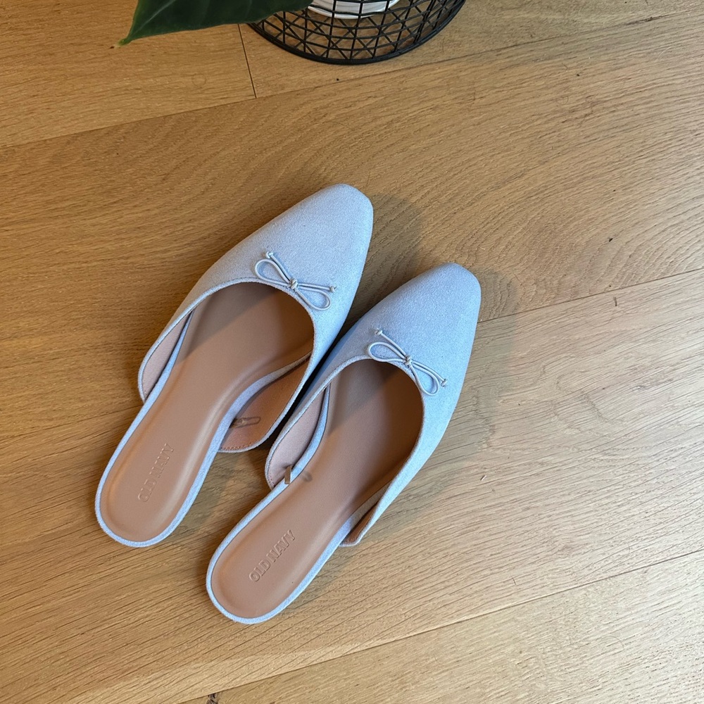 Shoes - Baby Bue Mules with bow